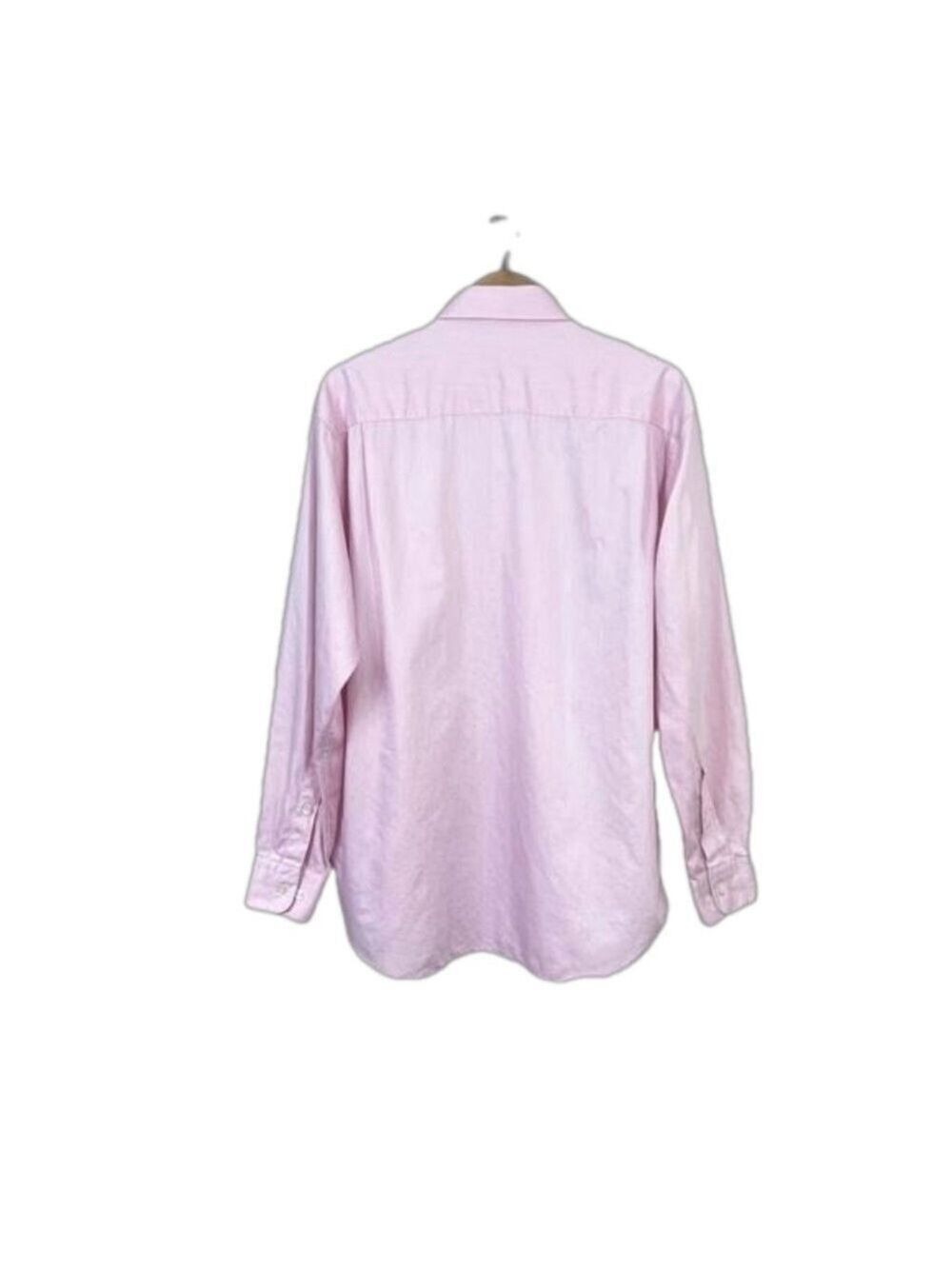 Perry Ellis Portfolio Dress Shirt Mens 16 1/2 34-35 Button Long Sleeve Pink - Picture 2 of 16